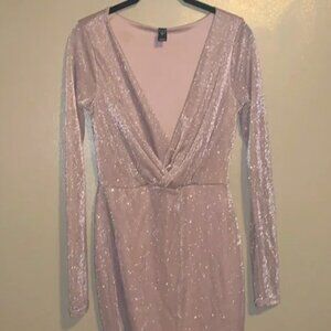 WINDSOR Sparkly Long Sleeve Dress